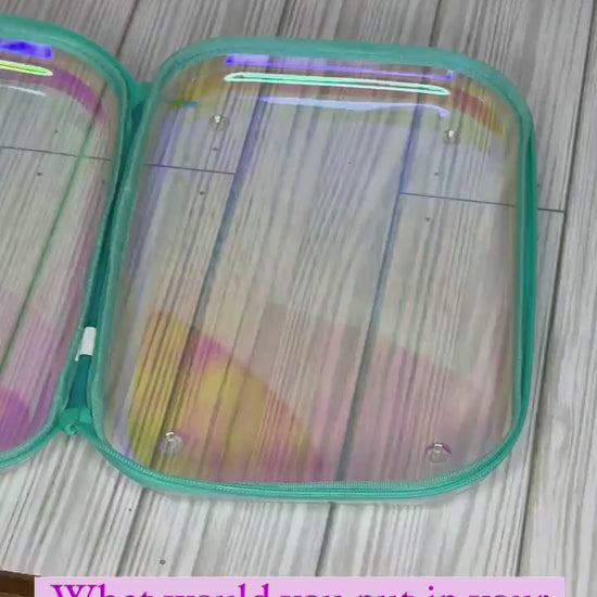 Hard Zipper Pencil Case| Clear, Teal or Black